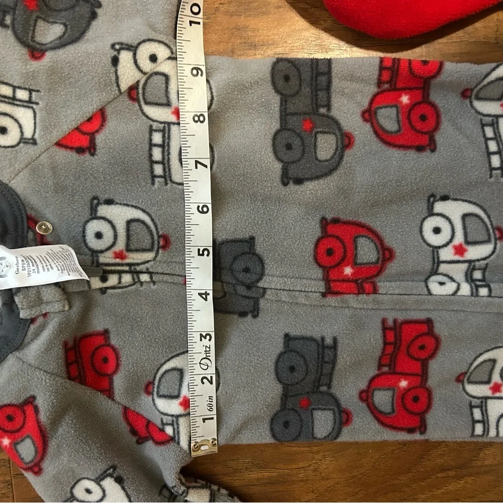 Gerber Baby & Toddler Boys' Fire Truck Microfleece Sleepers 24 Months Bundle